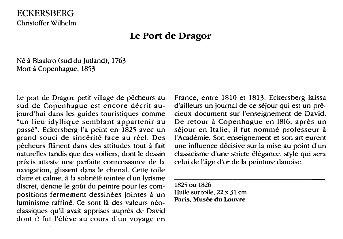 Prévisualisation du document ECKERSBERG Christoffer Wilhelm : Le Port de Dragor