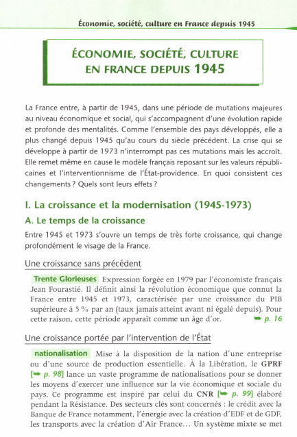 Prévisualisation du document ÉCONOMIE, SOCIÉTÉ, CULTURE EN FRANCE DEPUIS 1945
