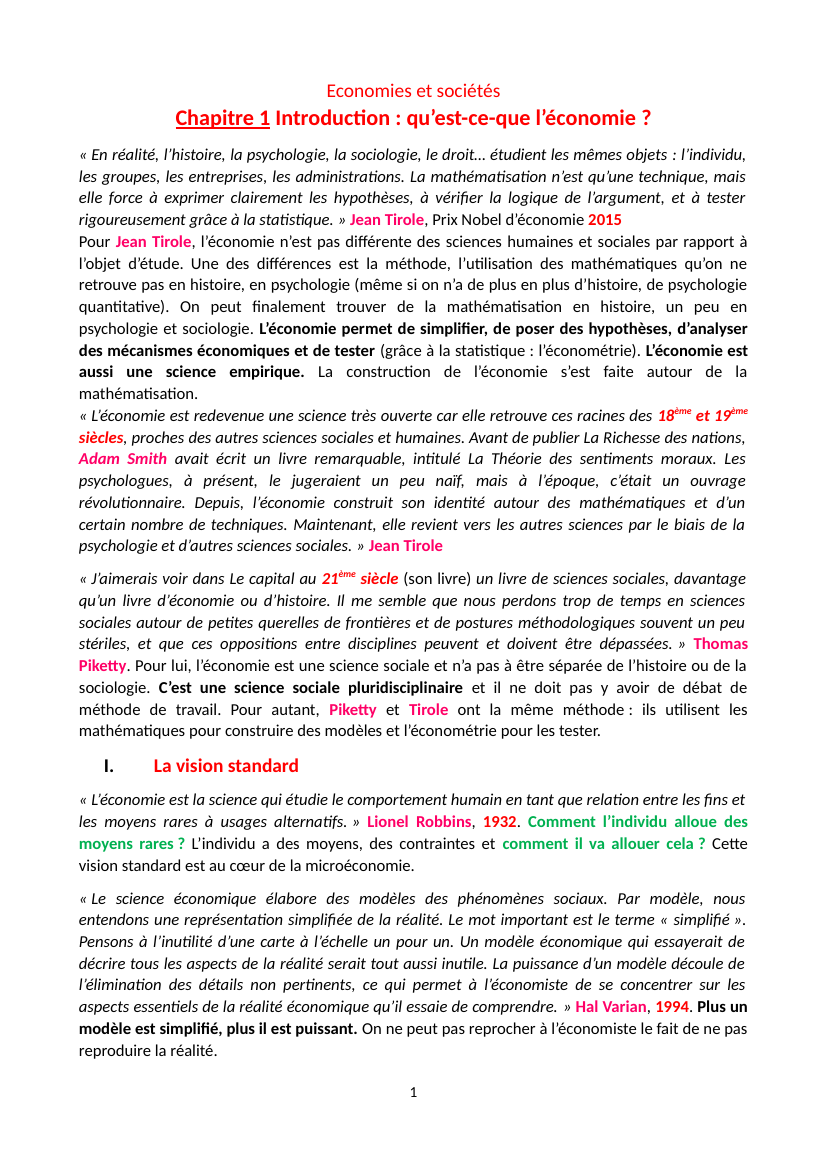 Prévisualisation du document Economies et société