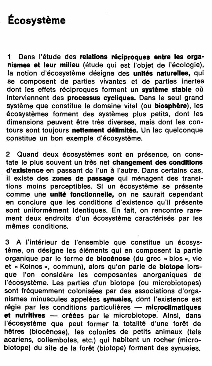 Prévisualisation du document Écosystème