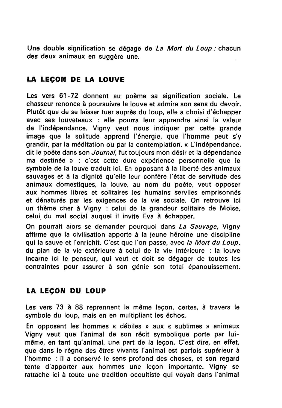 Prévisualisation du document Ecrit au château du M***, 1843. A. DE VIGNY, Les Destinées, La Mort du Loup, v. 61-88.