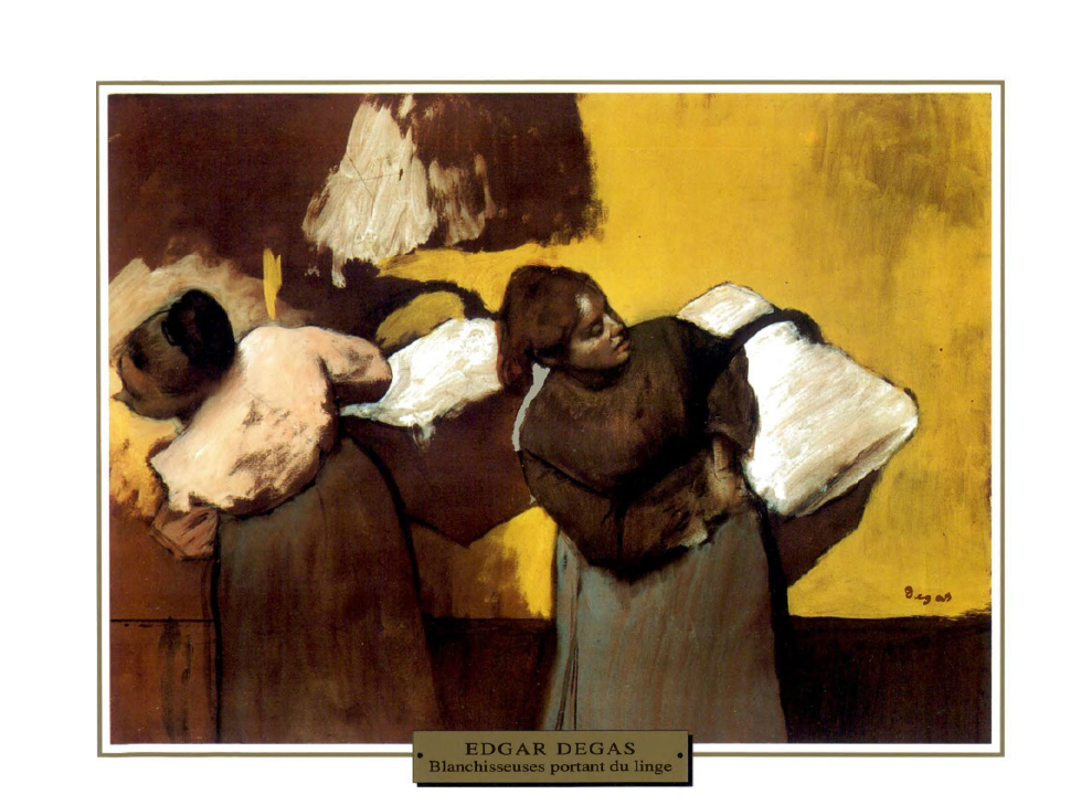 Prévisualisation du document Edgar DEGAS:
BLANCHISSEUSES PORTANT DU LINGE