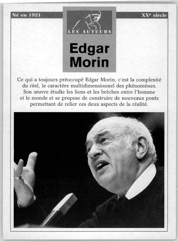 Prévisualisation du document Edgar Morin