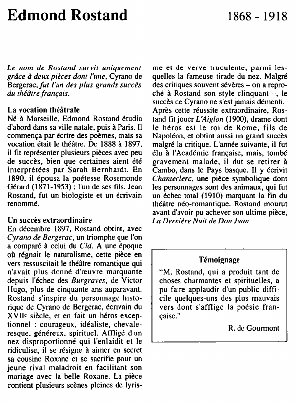 Prévisualisation du document Edmond Rostand.