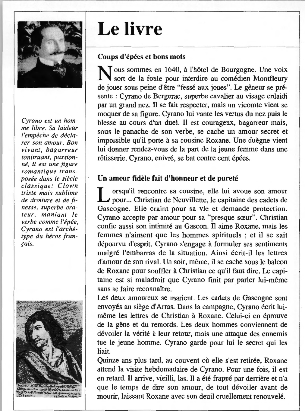 Prévisualisation du document Edmond ROSTAND : Cyrano de Bergerac