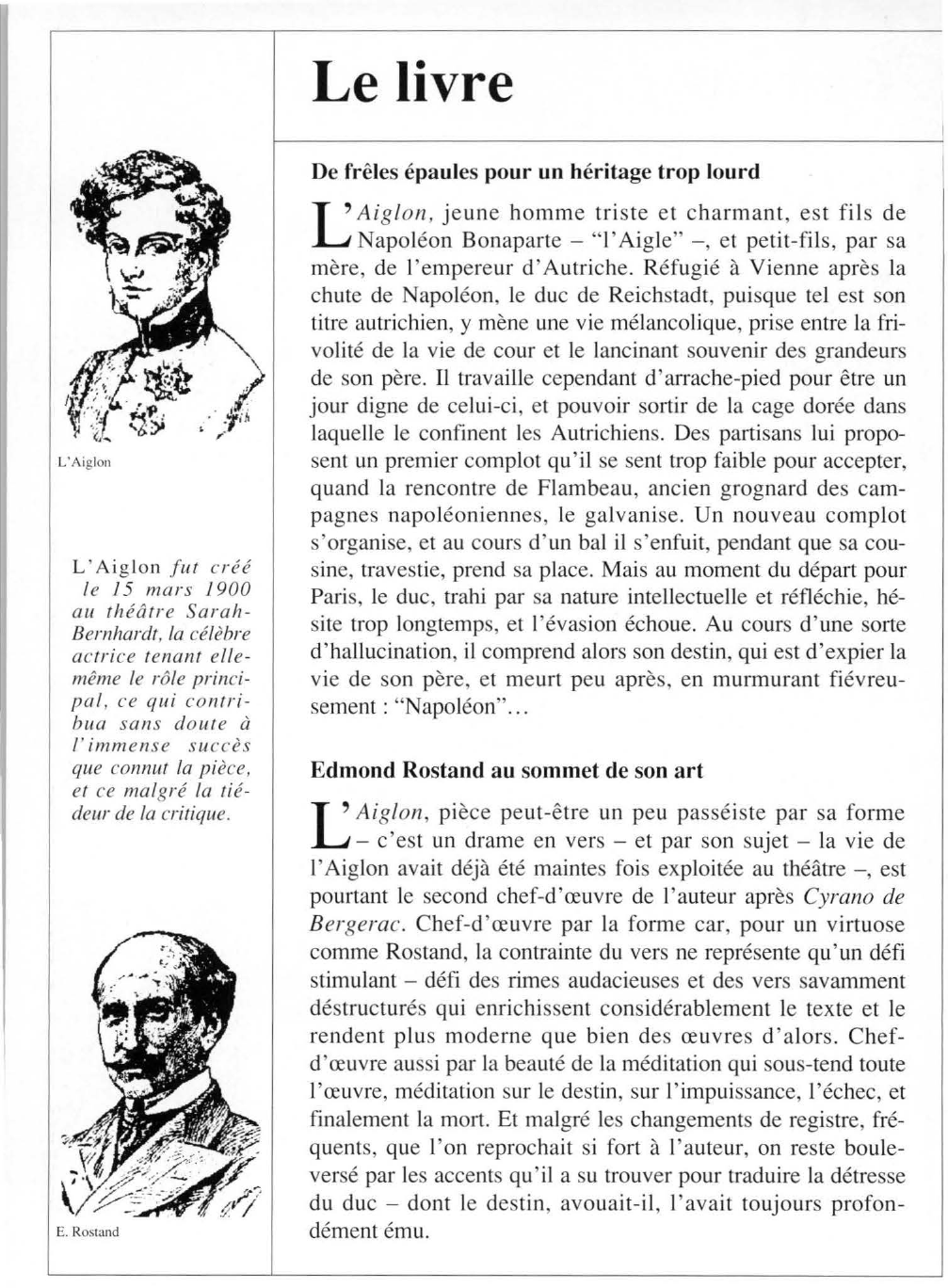 Prévisualisation du document Edmond ROSTAND : L'Aiglon