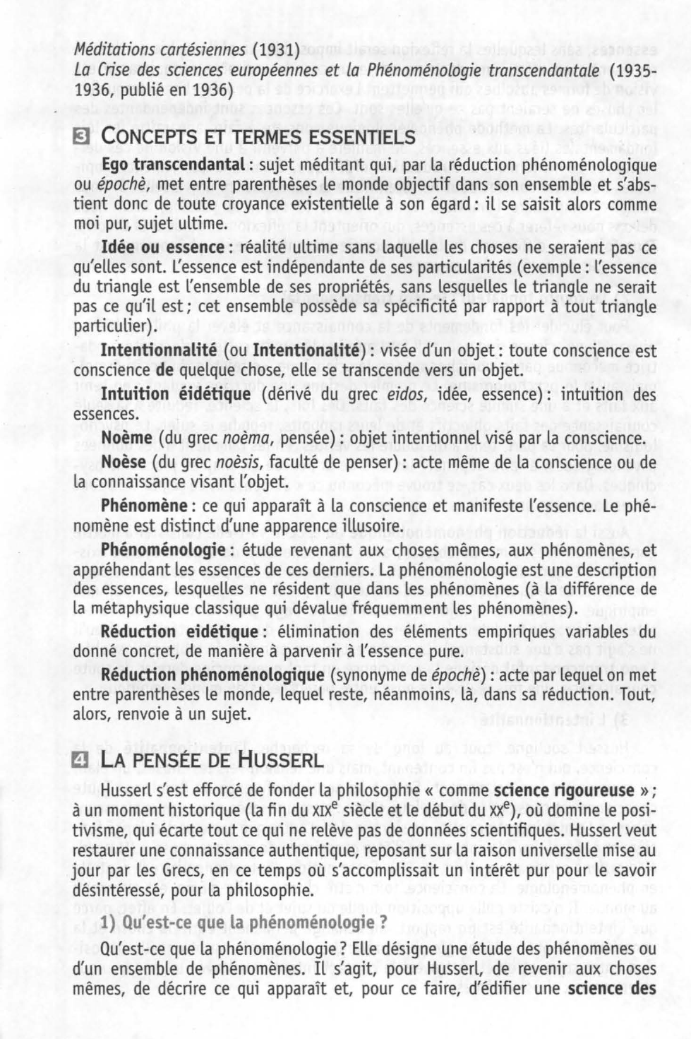 Prévisualisation du document EDMUND HUSSERL  (1859-1938): Méditations cartésiennes - La Philosophie comme science rigoureuse - Idées directrices pour une phénoménologie (ldeen 1)