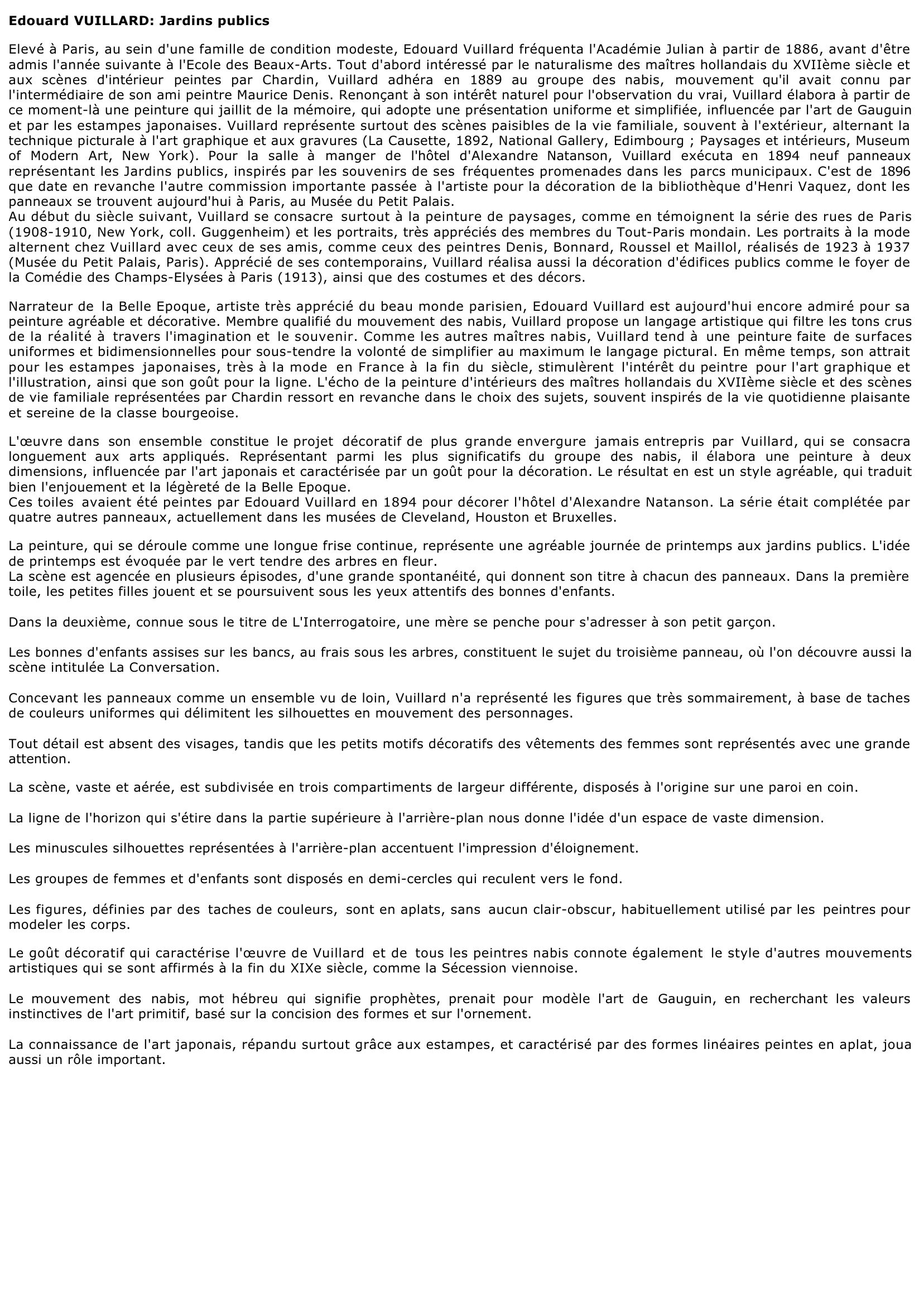 Prévisualisation du document Edouard VUILLARD: Jardins publics