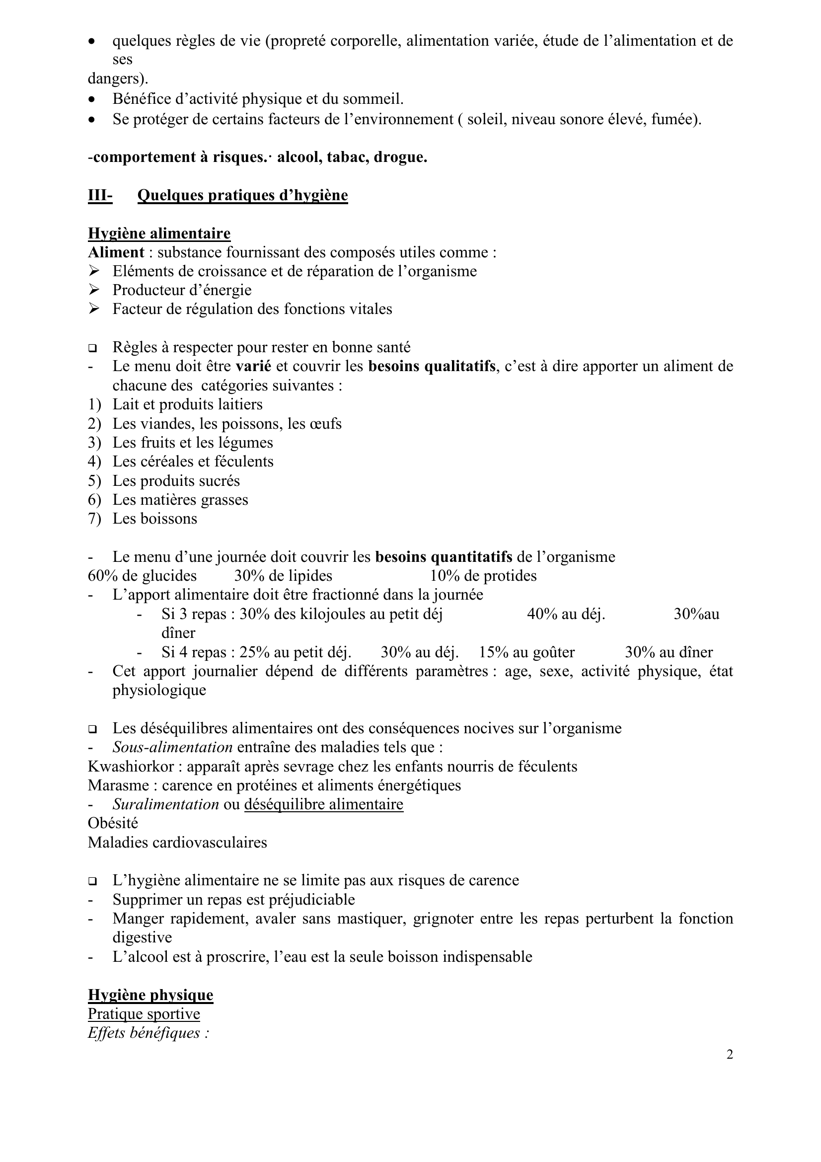 Prévisualisation du document EDUCATION A LA SANTE
Synthèse construite par Sylvain
sylvain.