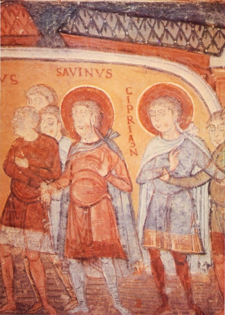 Prévisualisation du document Église de
SAINT-SAVIN-SUR-GARTEMPE
(Vienne, Poitou):
Saint Savin
et saint Cyprien.