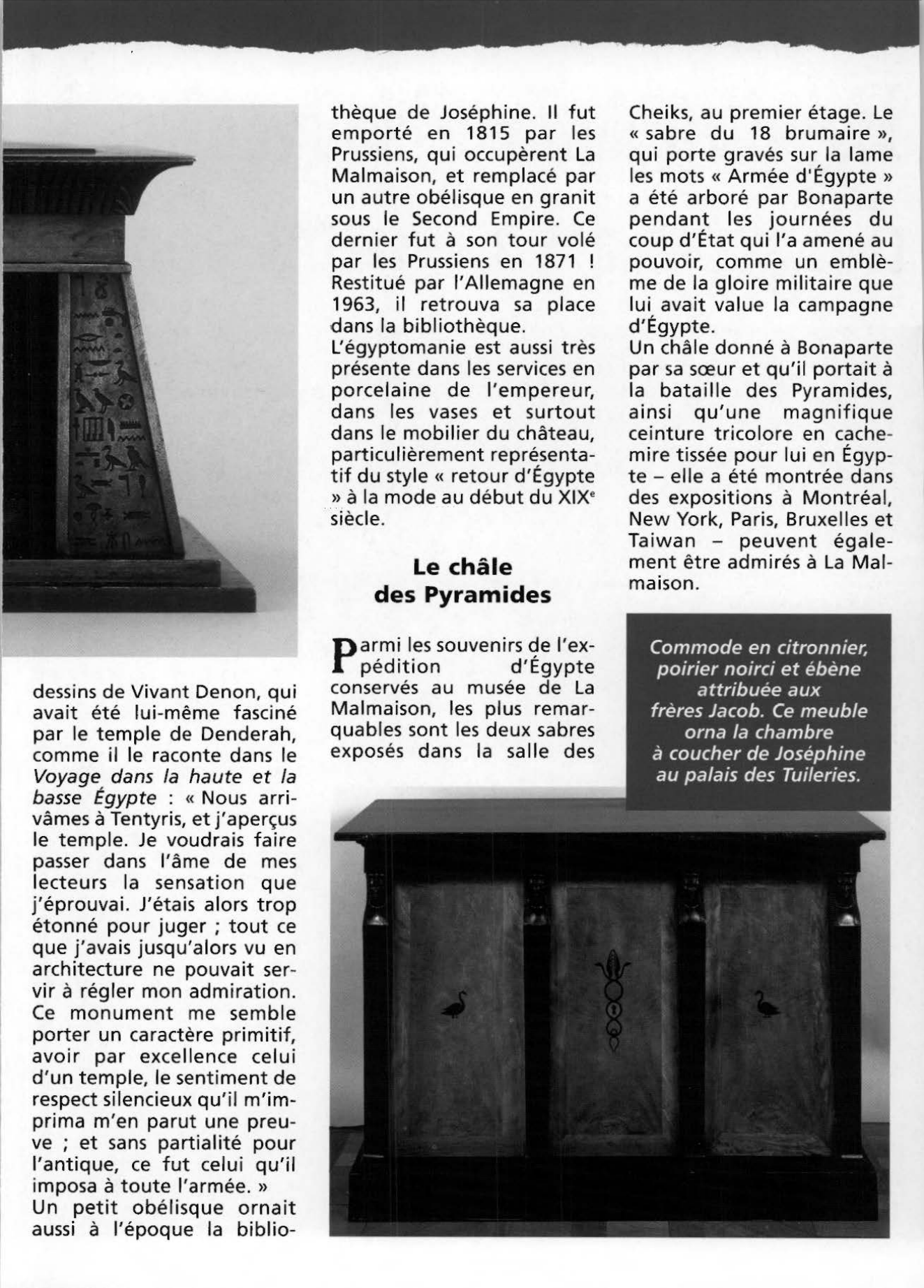 Prévisualisation du document Egyptomania et souvenirs d’Egypte à La Malmaison