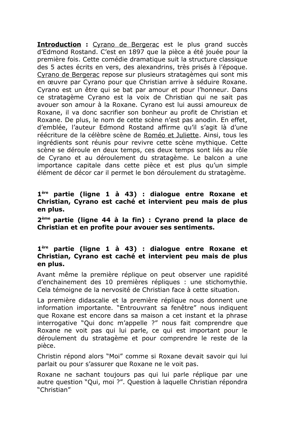 Prévisualisation du document EL 8 : Scène du balcon, Cyrano de Bergerac, d'Edmond Rostand
