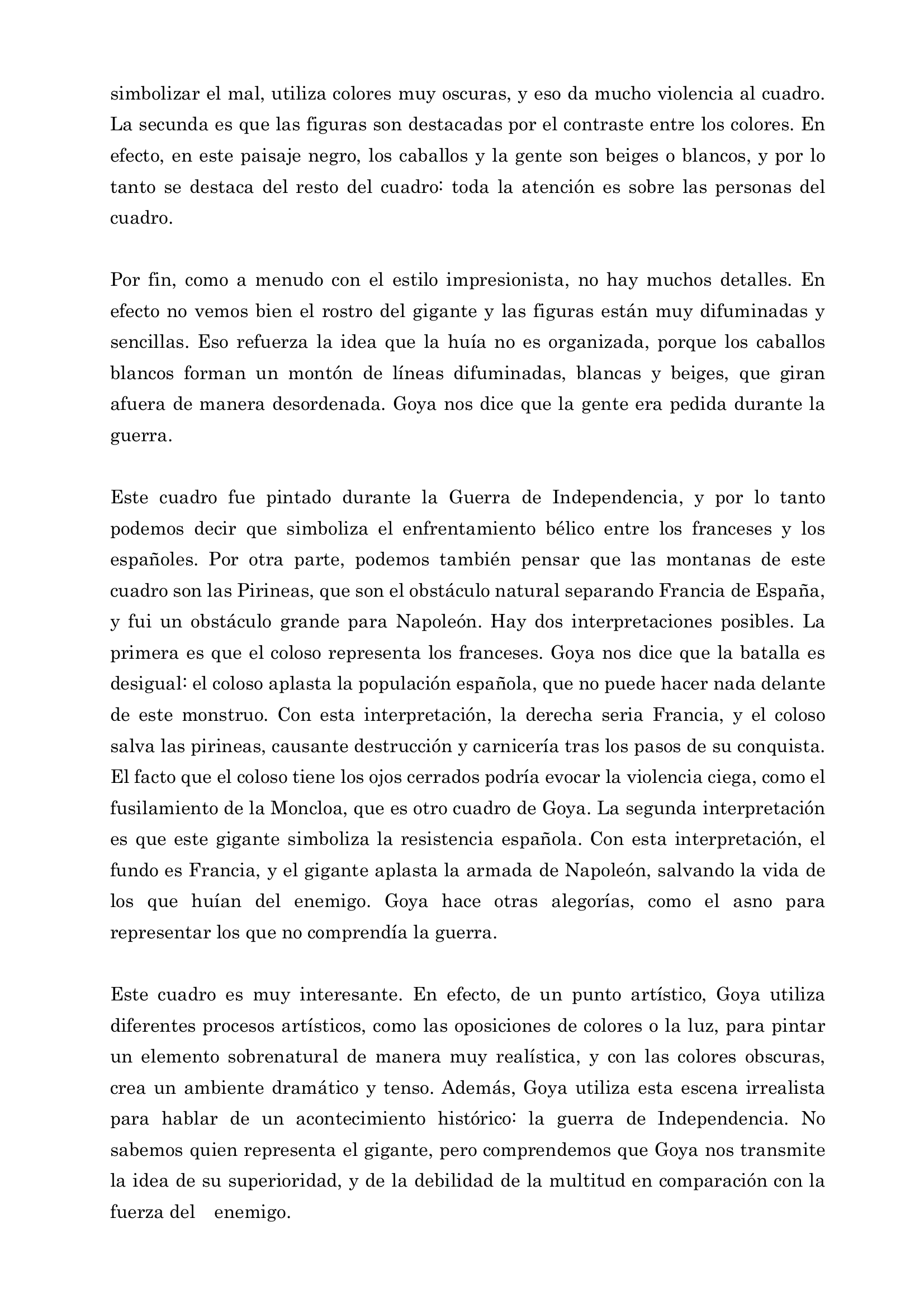 Prévisualisation du document El coloso - Francisco de Goya
