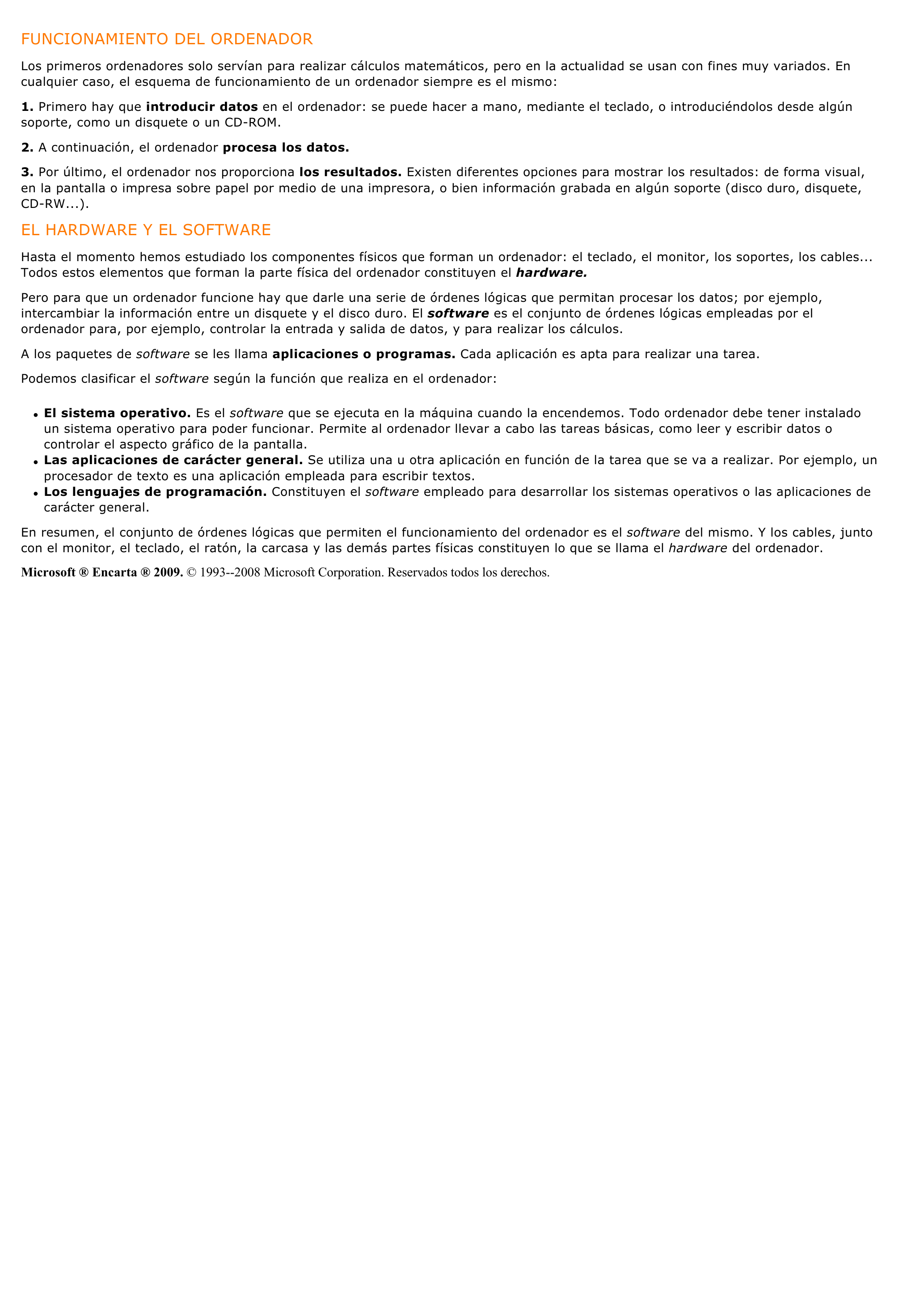 Prévisualisation du document El ordenador - (exposé gratuit en espagnol).
