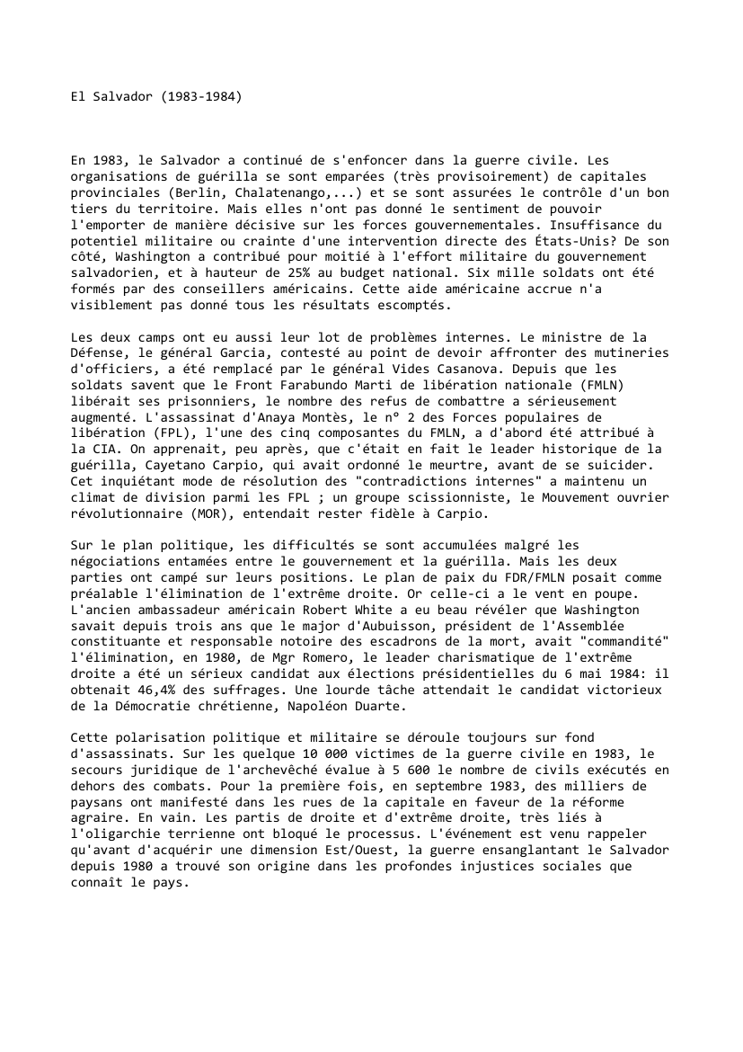 Prévisualisation du document El Salvador (1983-1984)
