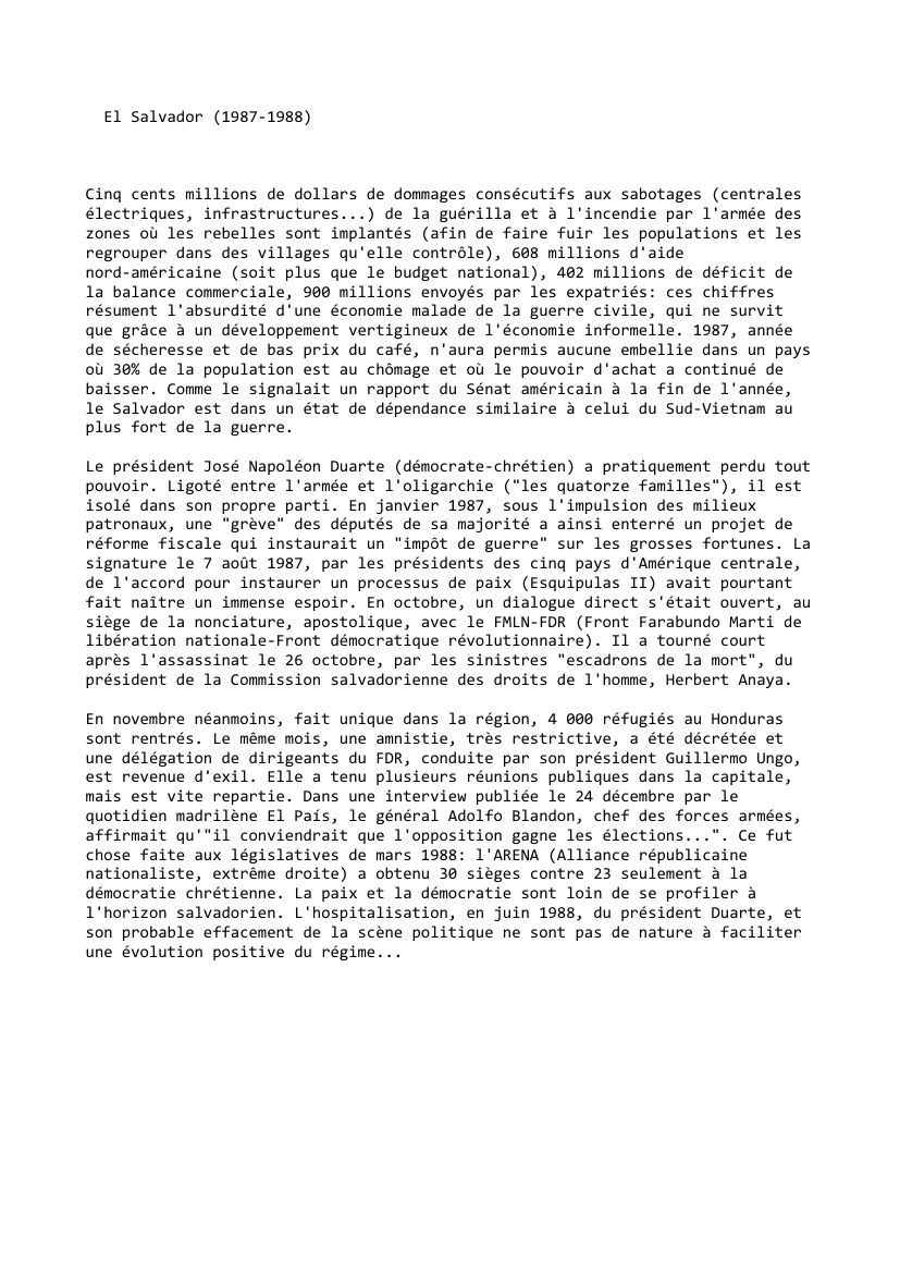 Prévisualisation du document El Salvador (1987-1988)