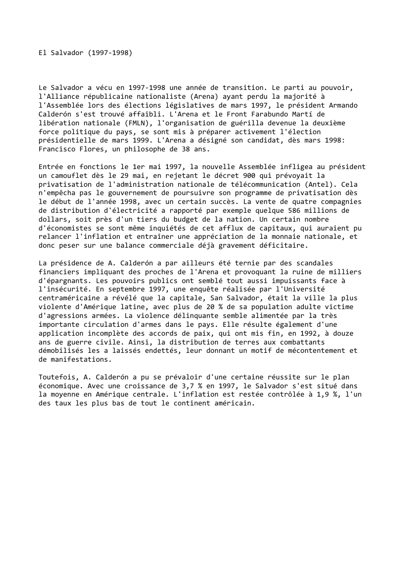 Prévisualisation du document El Salvador (1997-1998)