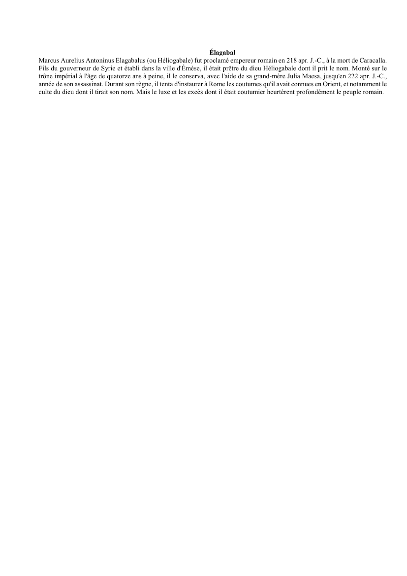 Prévisualisation du document Élagabal
