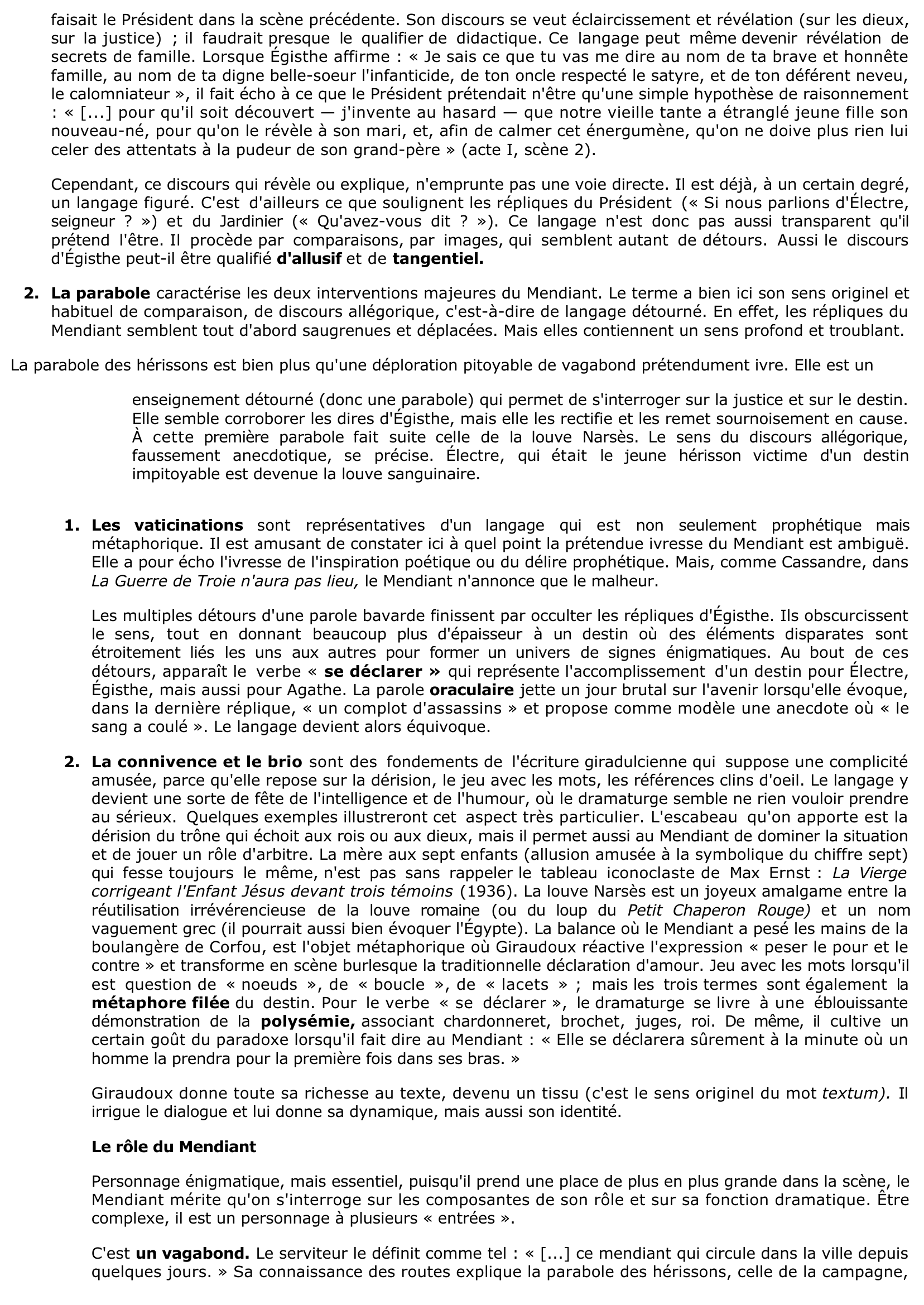 Prévisualisation du document Electre de Giraudoux: ACTE I, SCÈNE 3 (commentaire)