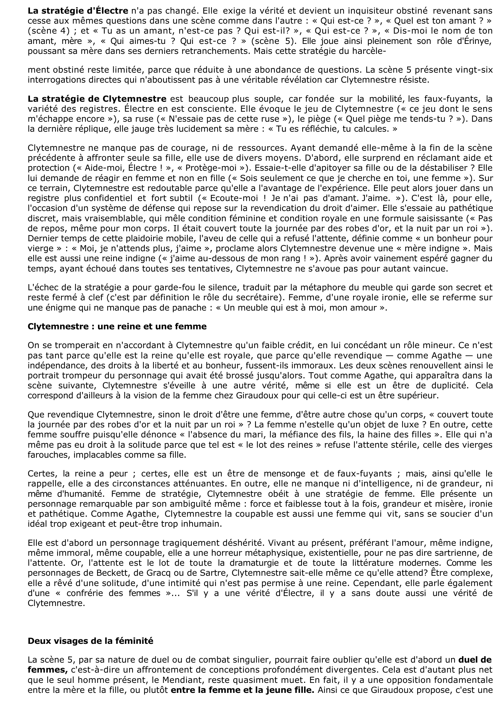 Prévisualisation du document (Electre de Giraudoux) ACTE II, SCÈNE 4 ET 5