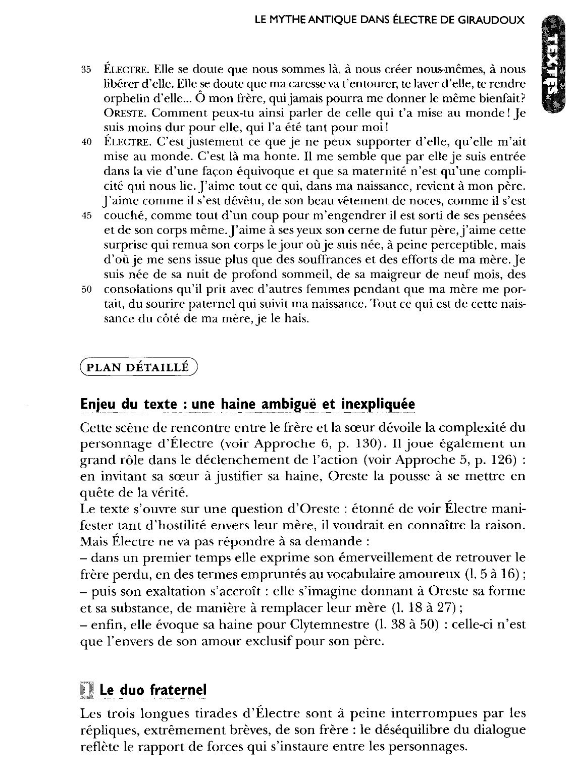 Prévisualisation du document Électre et Oreste  Acte 1, scène 8, Livre de poche (Grasset), pp. 61-63 - GIRAUDOUX