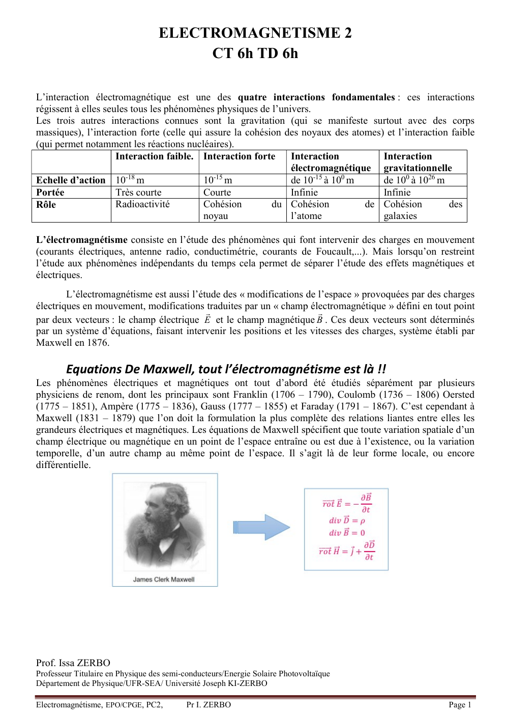 Prévisualisation du document electro magnetisme