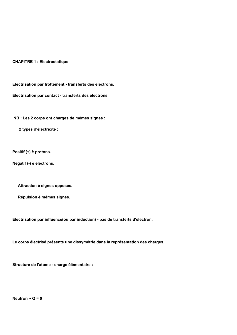 Prévisualisation du document electrostatique