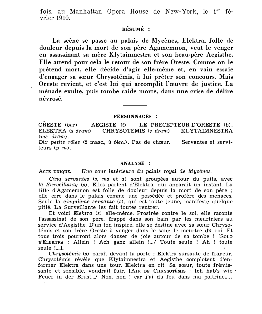 Prévisualisation du document ELEKTRA de Richard Strauss (résumé & analyse)