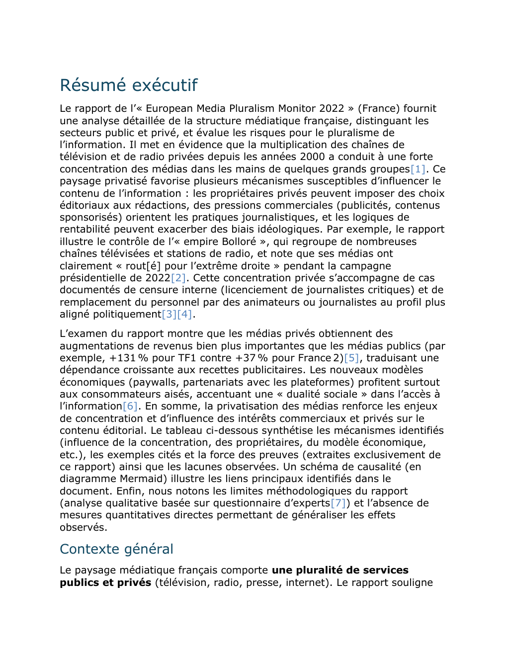 Prévisualisation du document EMC Débat arguments de European Media Pluralism Monitor 2022 sur la privatisation des medias