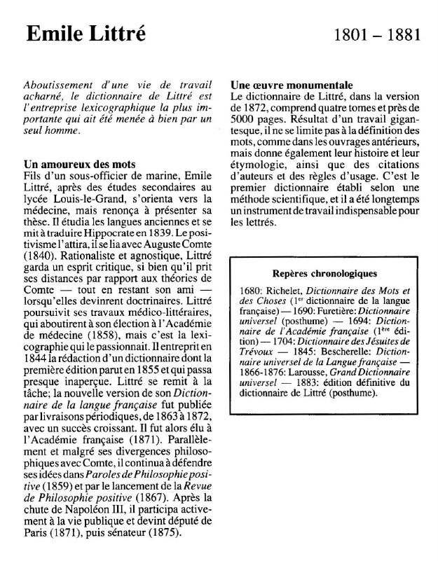 Prévisualisation du document Emile Littré.