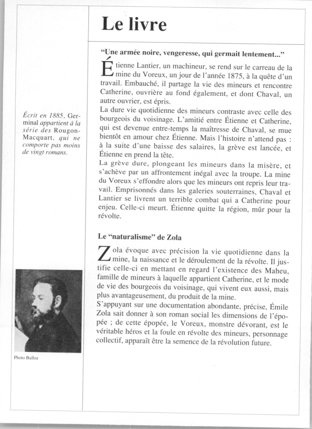 Prévisualisation du document Émile ZOLA Germinal