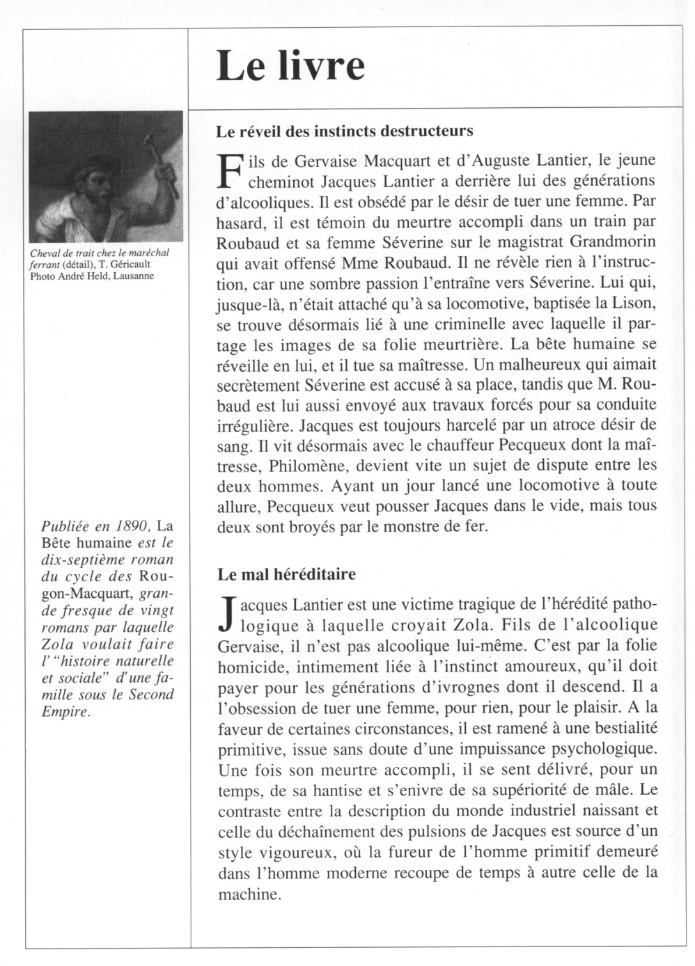 Prévisualisation du document Émile ZOLA : La Bête humaine