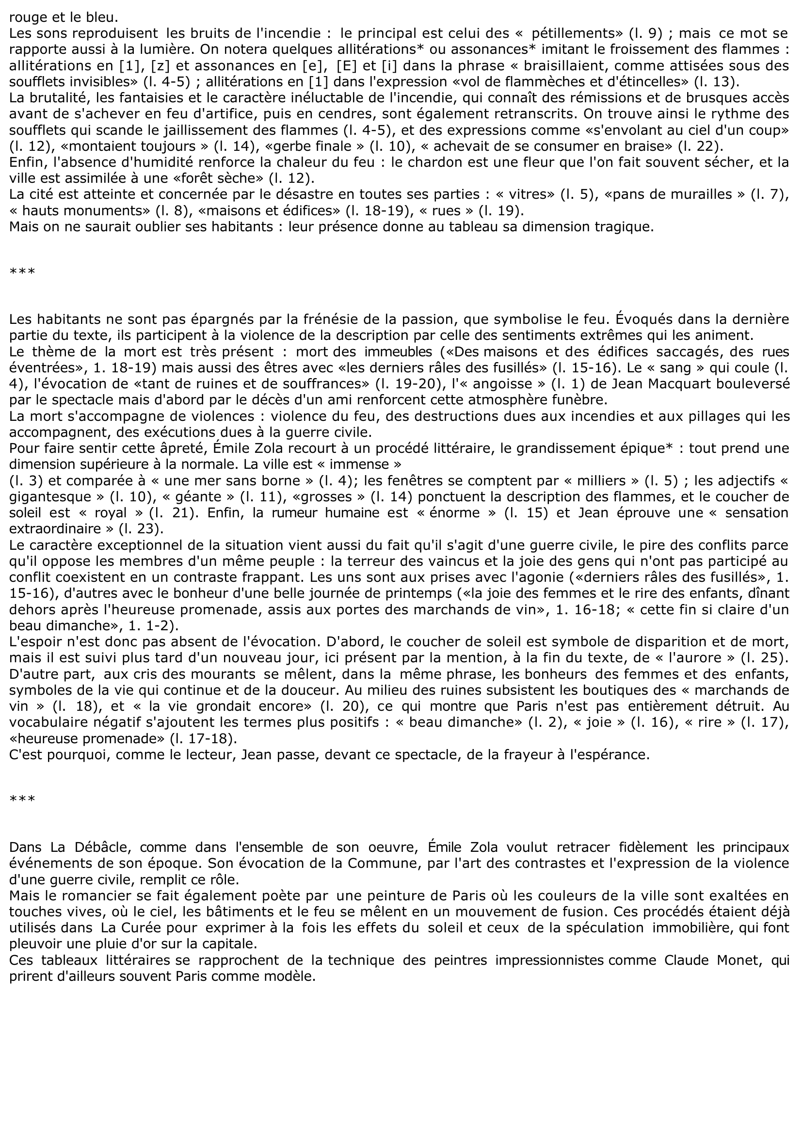 Prévisualisation du document Émile Zola (La Débâcle): Partie 3/Chapitre VIII