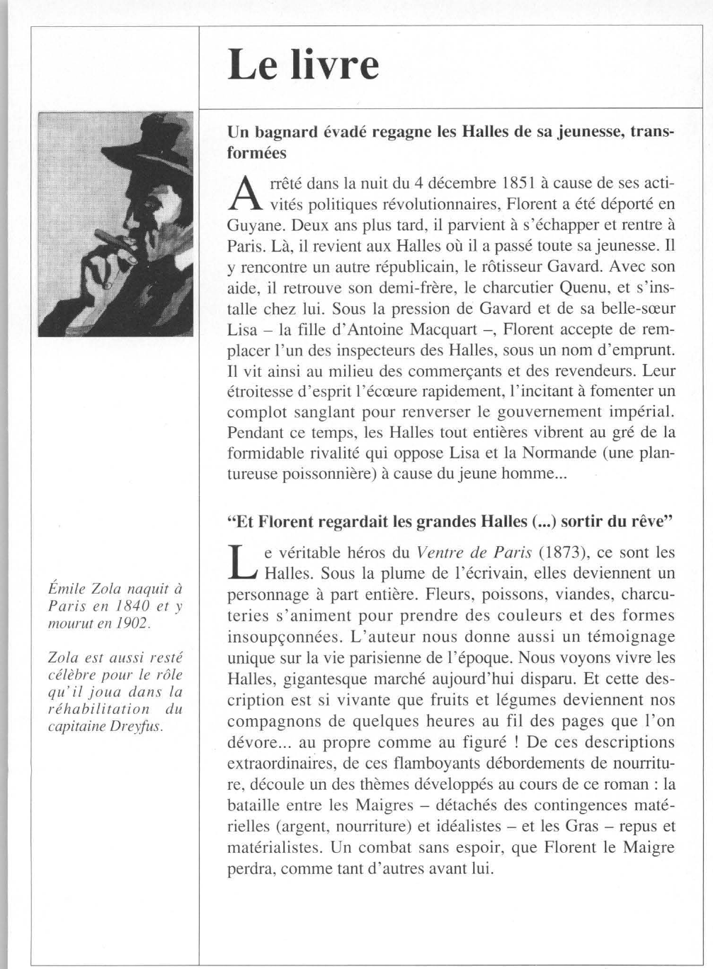 Prévisualisation du document Émile ZOLA : Le Ventre de Paris
