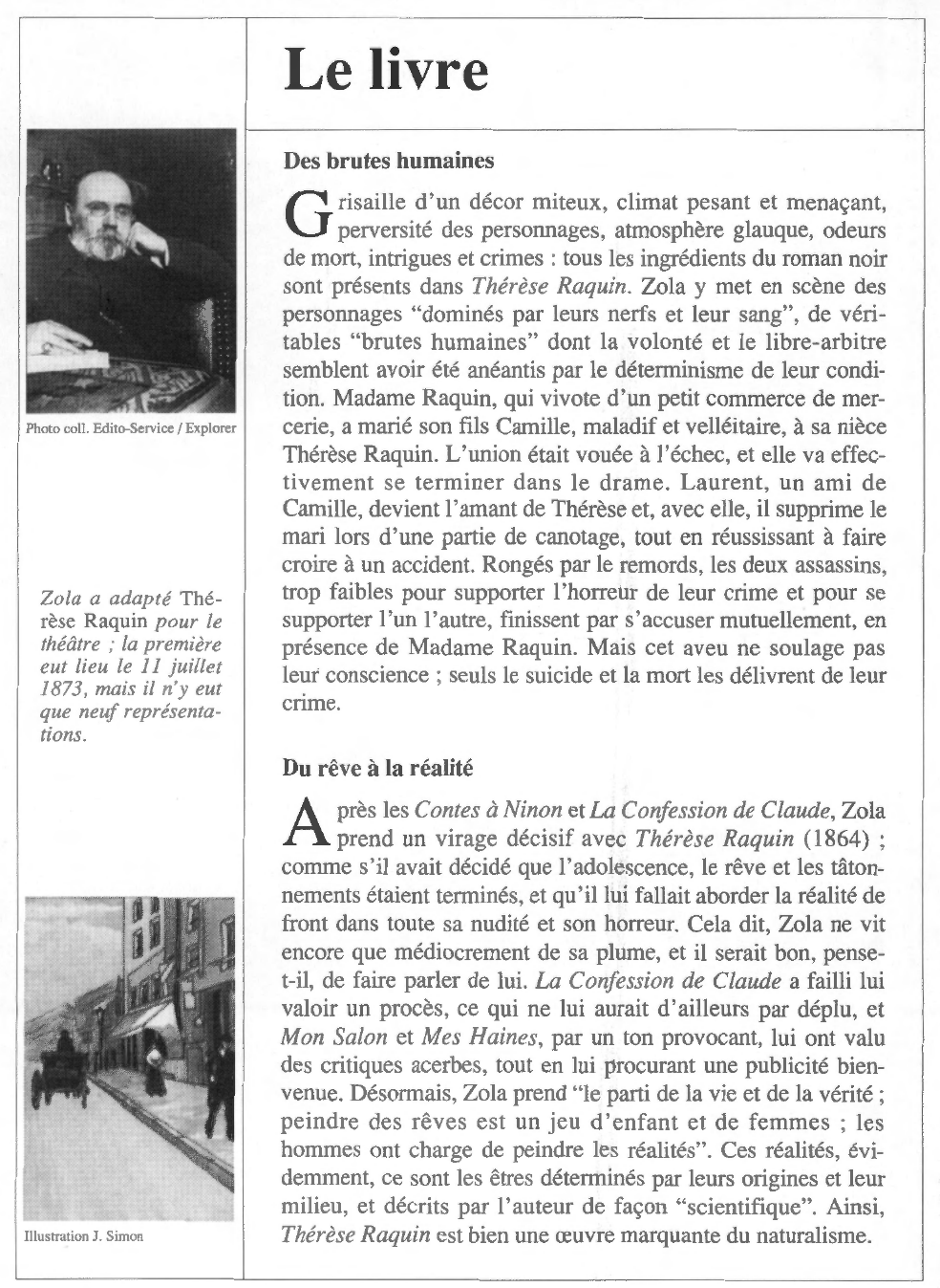 Prévisualisation du document Émile ZOLA : Thérèse Raquin