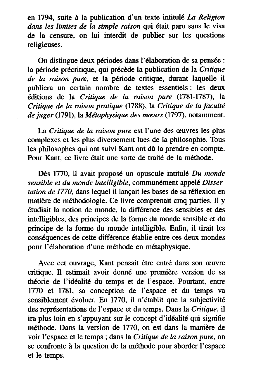 Prévisualisation du document Emmanuel KANT 1724-1804 Critique de la raison pure (analyse)