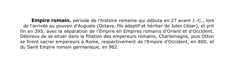 Prévisualisation du document Empire romain.
