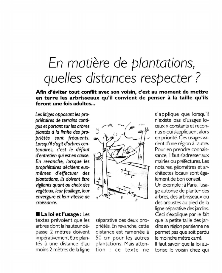 Prévisualisation du document En matière de plantations,quelles distances respecter ?