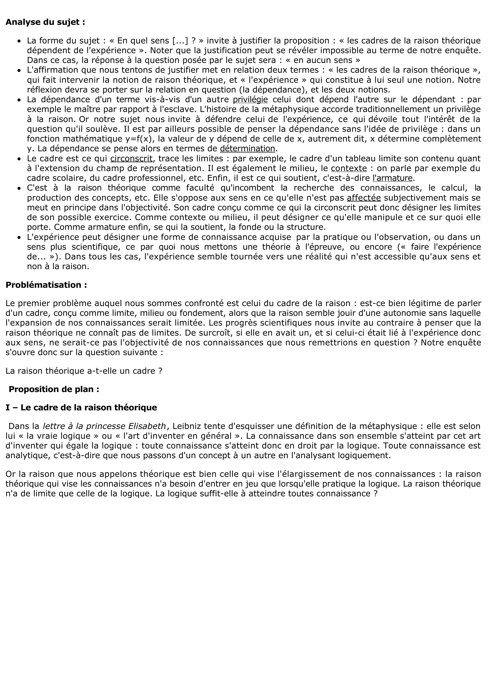 Prévisualisation du document En quel sens les cadres de la raison théorique dépendent-ils de l'expérience ?