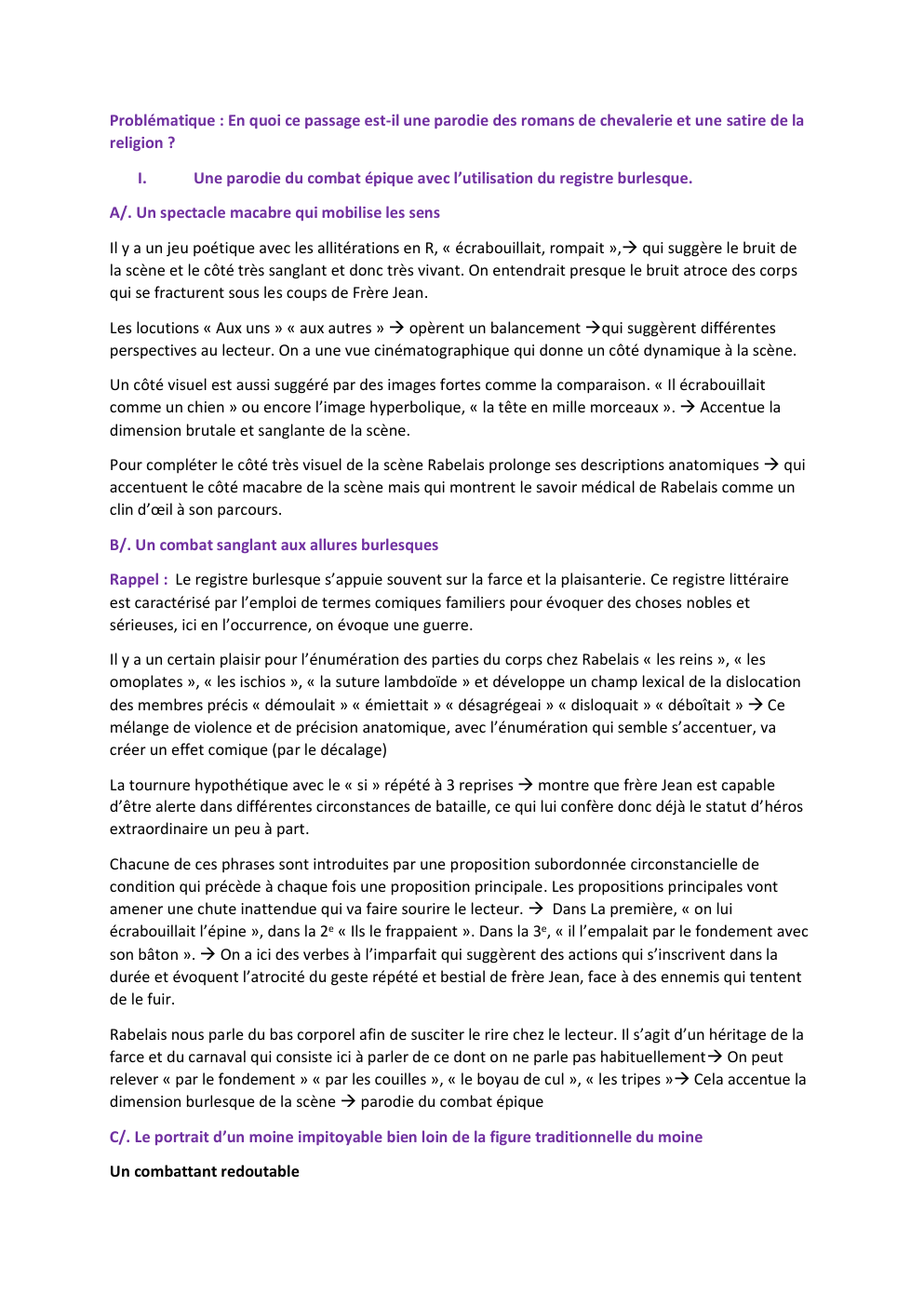 Prévisualisation du document En quoi ce passage est-il une parodie des romans de chevalerie et une satire de la religion ?