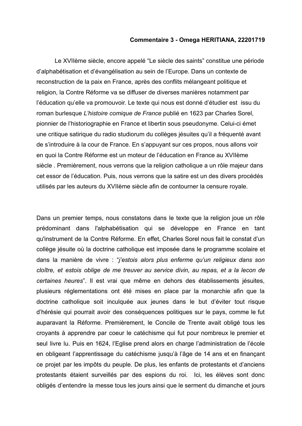 Prévisualisation du document en quoi la Contre Réforme est un moteur de l’éducation en France au XVIIème siècle ? - Histoire des médias