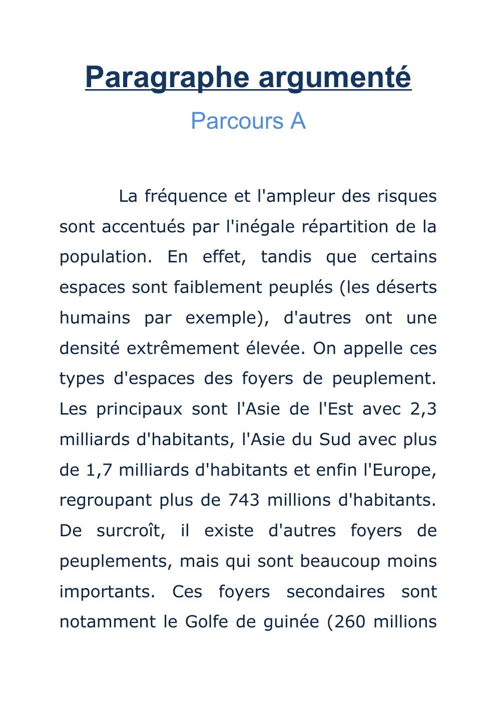 Prévisualisation du document En quoi la fréquence et l'ampleur des risques sont accentués par l'inégale répartition de la population