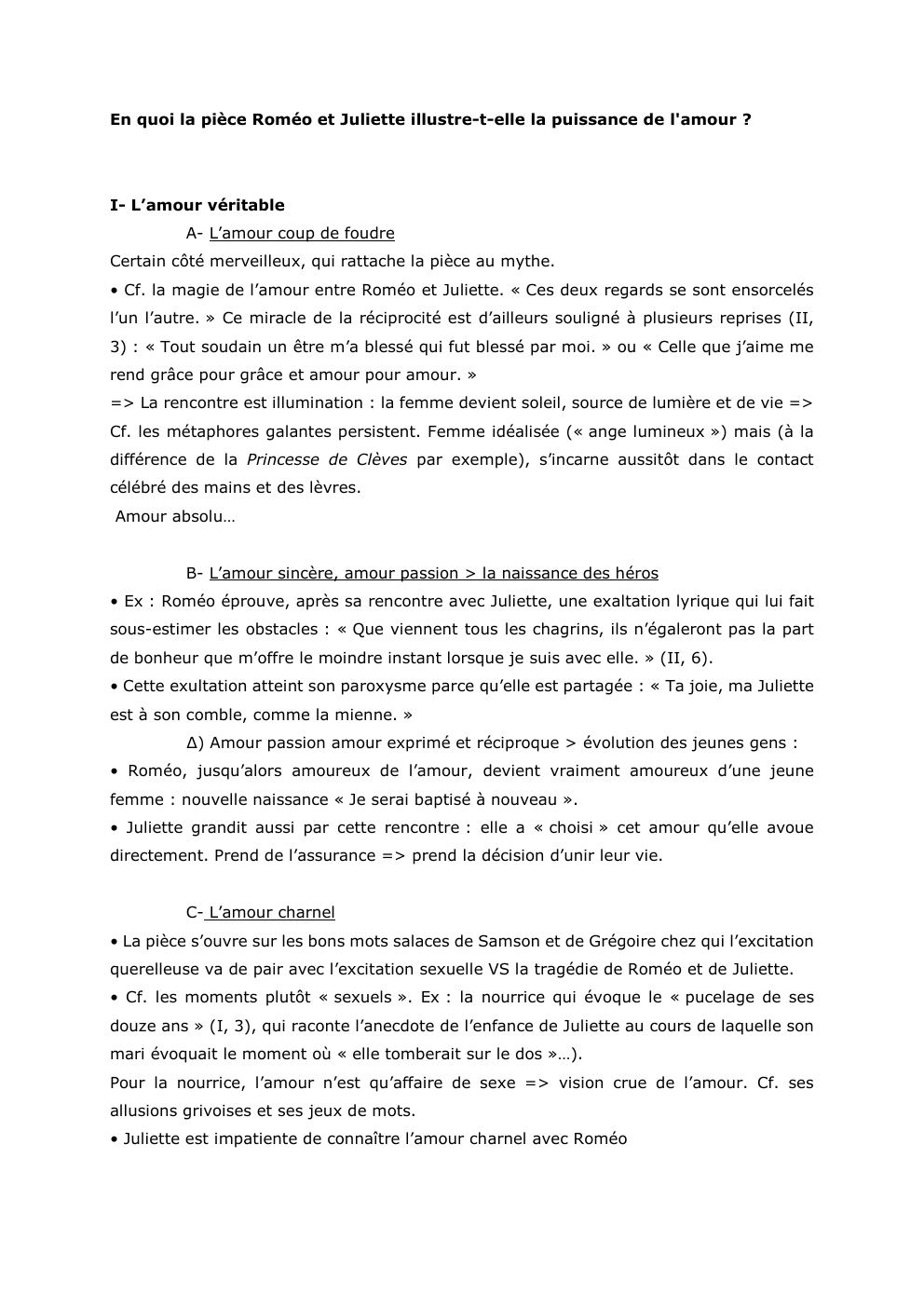 Prévisualisation du document En quoi la pièce Roméo et Juliette illustre-t-elle la puissance de l'amour ?

I- L’amour véritable
A- L’amour coup de...