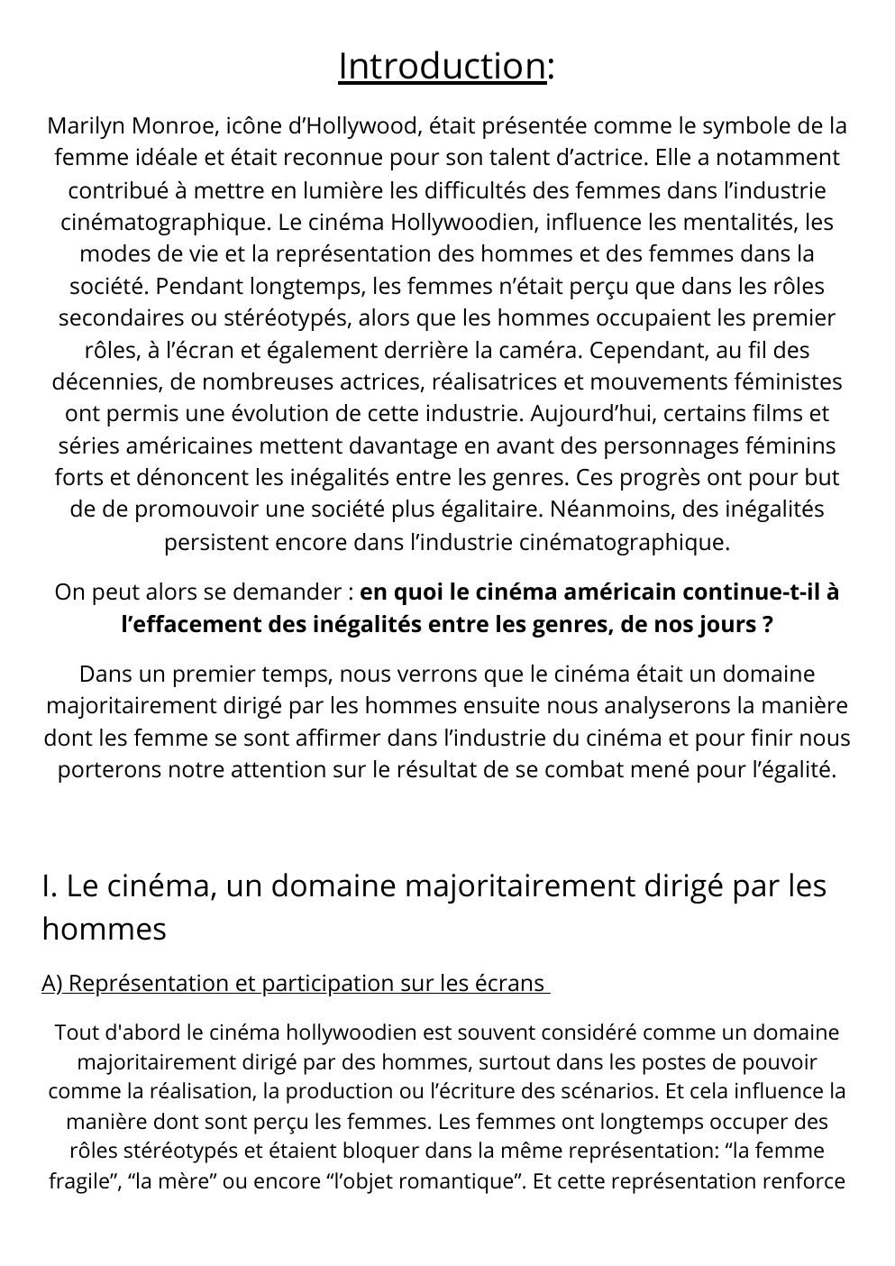 Prévisualisation du document En quoi le cinéma Américain contribue t- il à l’effacement des inégalités de genres ?