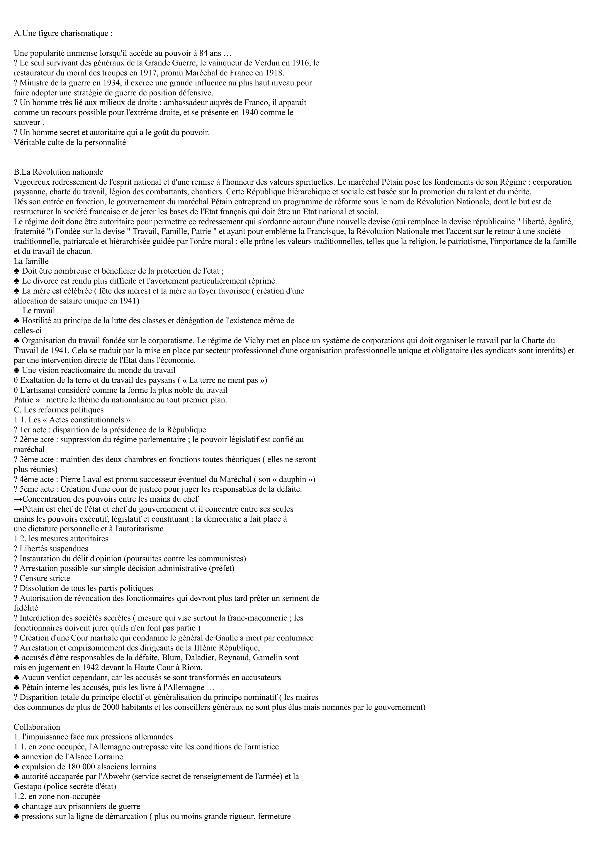Prévisualisation du document En quoi le général De Gaule et le maréchal Pétain représentent-ils la France de 1939 à 1945 ? Histoire