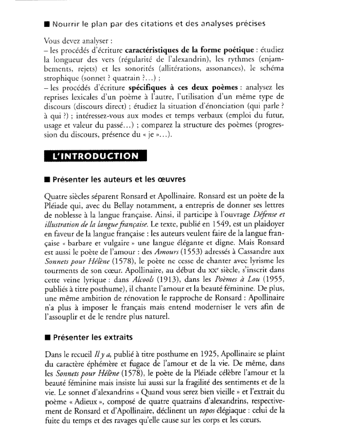 Prévisualisation du document En quoi le poème de Guillaume Apollinaire est-il une réécriture du poème de Ronsard ?  ■ Pierre DE RONSARD, « Quand vous serez bien vieille... », Sonnets pour Hélène