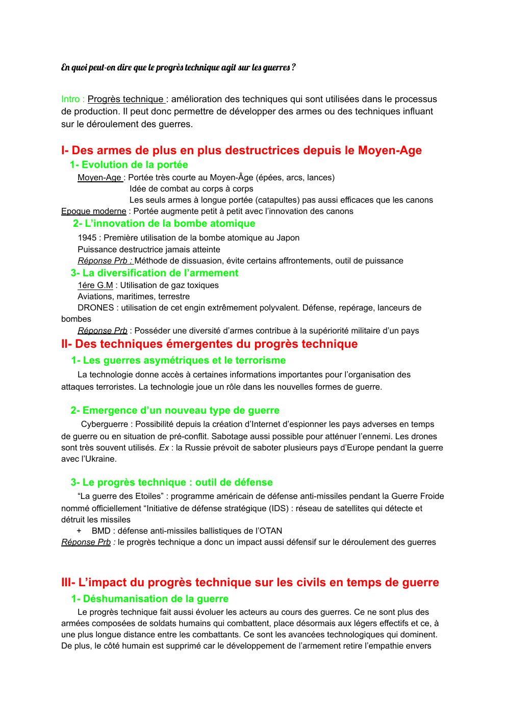 Prévisualisation du document En quoi le progrès technique agit sur les guerres ?