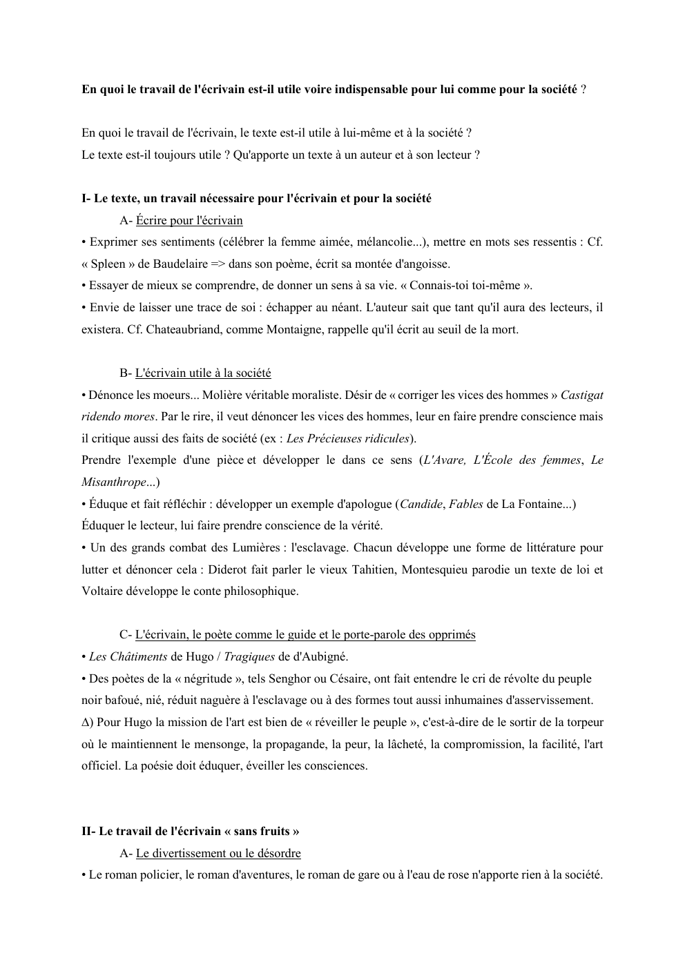 Prévisualisation du document En quoi le travail de l'écrivain est-il utile voire indispensable pour lui comme pour la société ?

En quoi le...