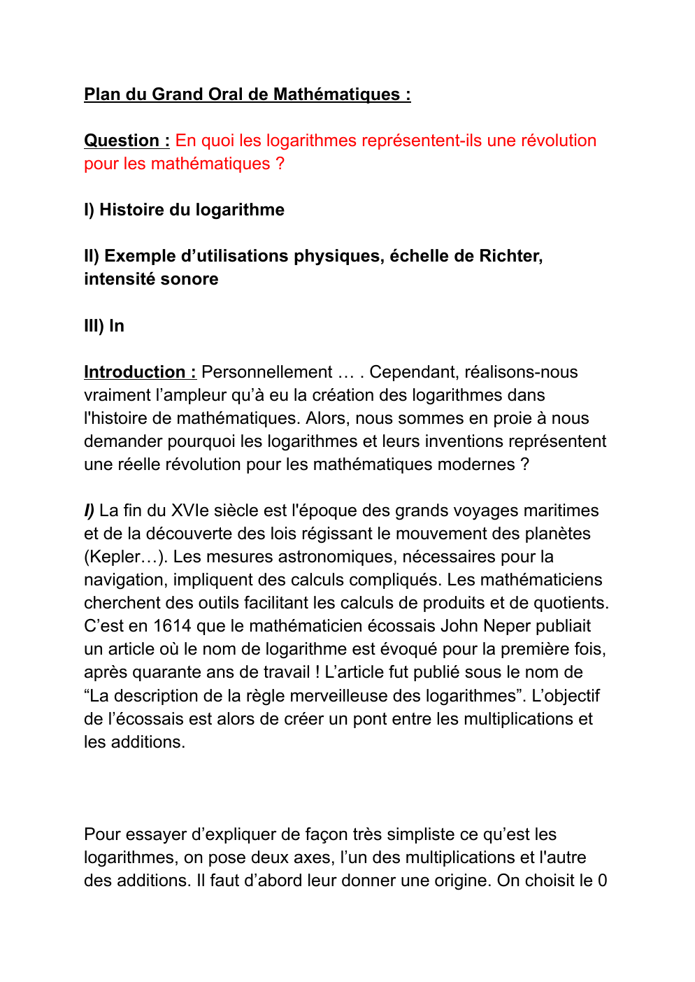 Prévisualisation du document En quoi les logarithmes représentent-ils une révolution pour les mathématiques ?