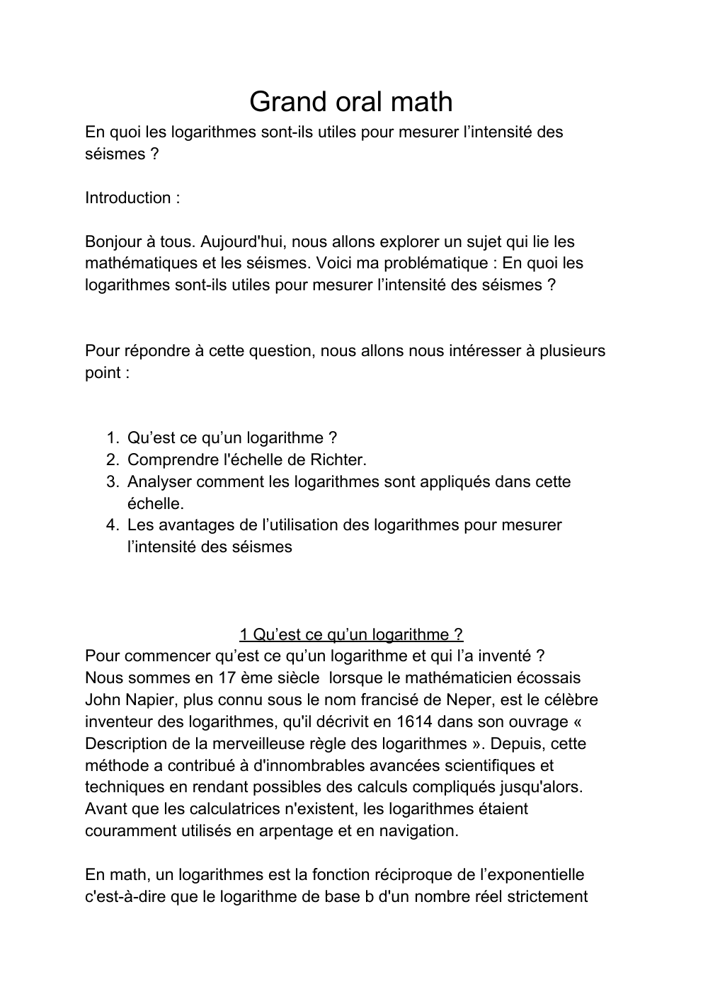 Prévisualisation du document En quoi les logarithmes sont-ils utiles pour mesurer l’intensité des séismes ?